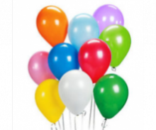 Plain Coloured Latex Balloons (25-30cm) For air or helium filling.