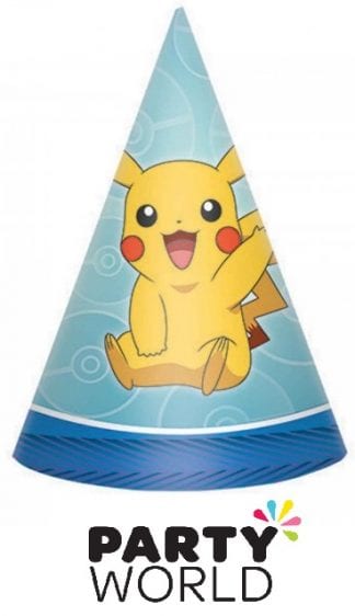 Pokemon Core Party Paper Cone Hats (8)