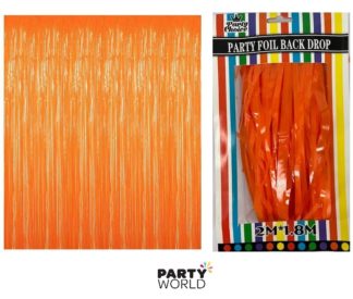 orange foil curtain