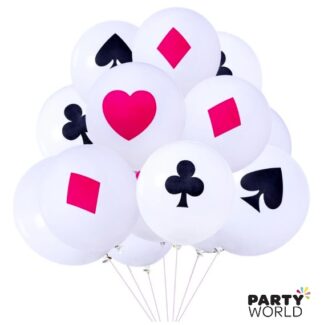 card suit casino latex balloons