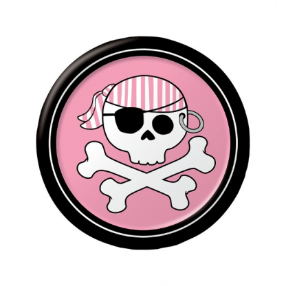 Pirate Pink Plates (8)