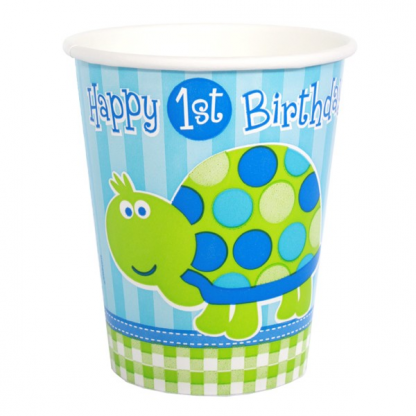 Turtle 1st Birthday Cups (8)
