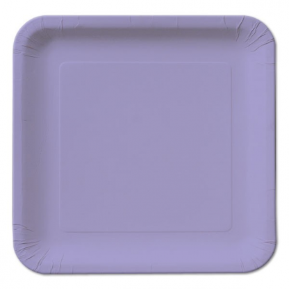 Lavender Square Paper Plates 7in (16)