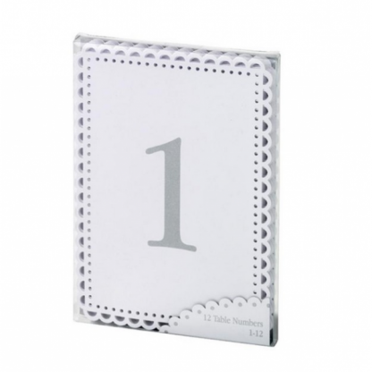Party Porcelain Silver Table Numbers