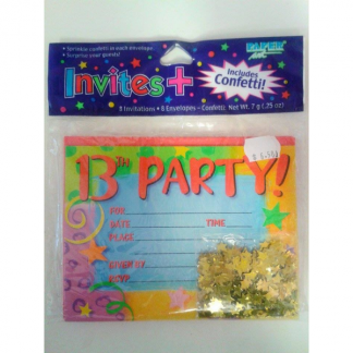 13th Party Invitations (8pk)