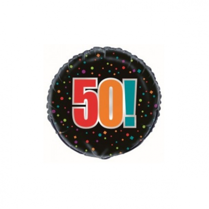 50th Birthday Cheer Helium Foil Balloon