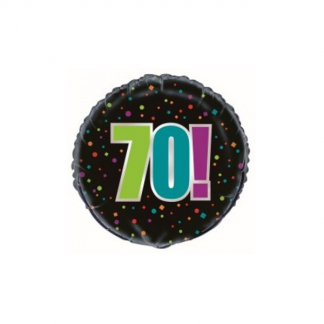 70th Birthday Cheer Helium Foil Balloon
