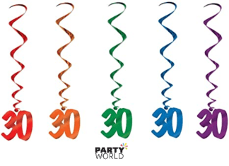 30th swirls multicoloured