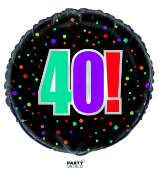 40th birthday foil balloon
