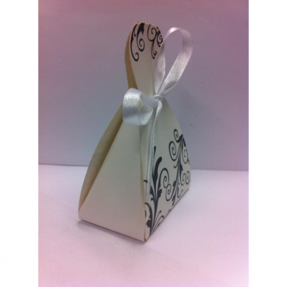 White With Black Design Favor Boxes (25)