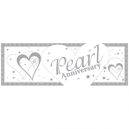 30th Pearl Wedding Anniversary Giant Banner