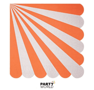 meri meri orange stripe napkins