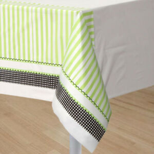 GREEN STRIPES TABLECOVER