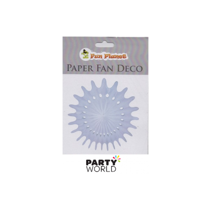 White Paper Fan Deco - 40cm