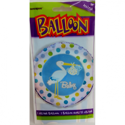 Baby Boy Stork Blue Foil Balloon