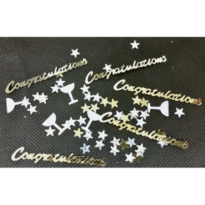 Congratulations Gold and Silver Cocktail Confetti