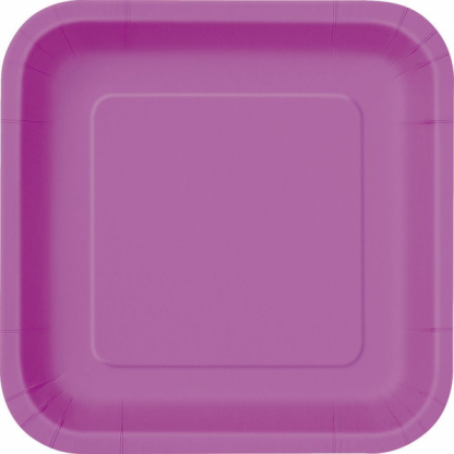Pretty Purple Paper Square Plate 9in (14)