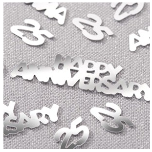 25th anniversary foil confetti scatters