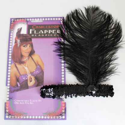 Black Charleston Flapper Headpiece
