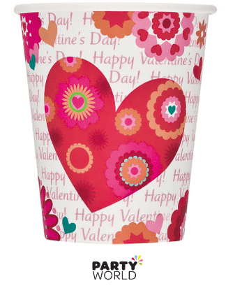 valentines day paper cups