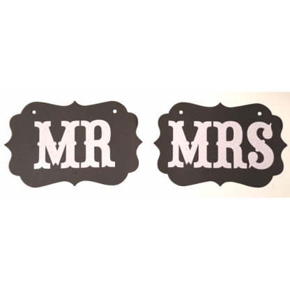 MR & MRS Photo Both Signs / Chair Signs - seconds