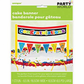 Congratulations Cake Banner - Confetti