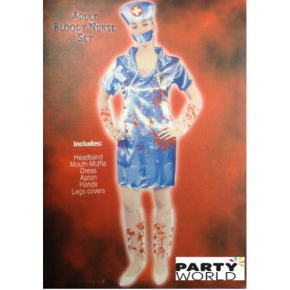 Adult Bloody Nurse Costume Set