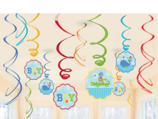 baby boy swirls hanging decorations