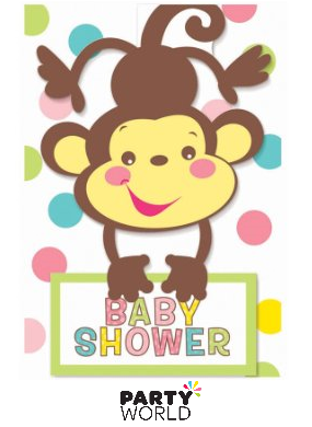 baby shower monkey invitations