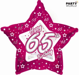 happy 65th birthday foil balloon
