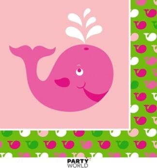 under the sea napkins pink
