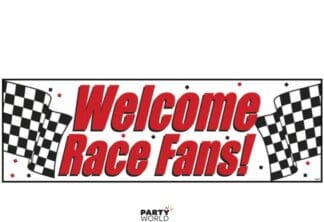 welcome race fans banner