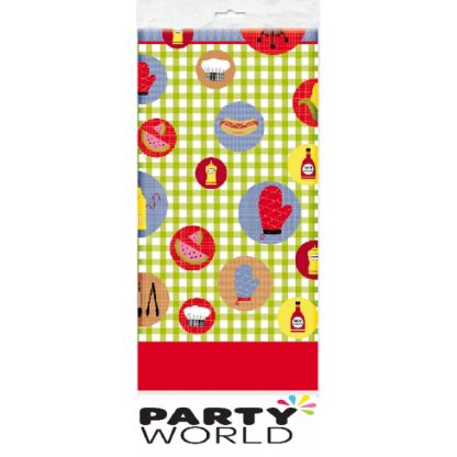 Barbeque Cookout Plastic Tablecover