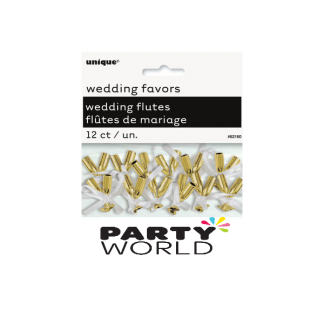 Gold Mini Flute Wedding Favour (12)
