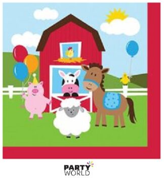 farm themed party napkins nz