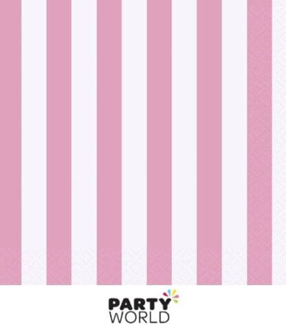 pink striped napkins