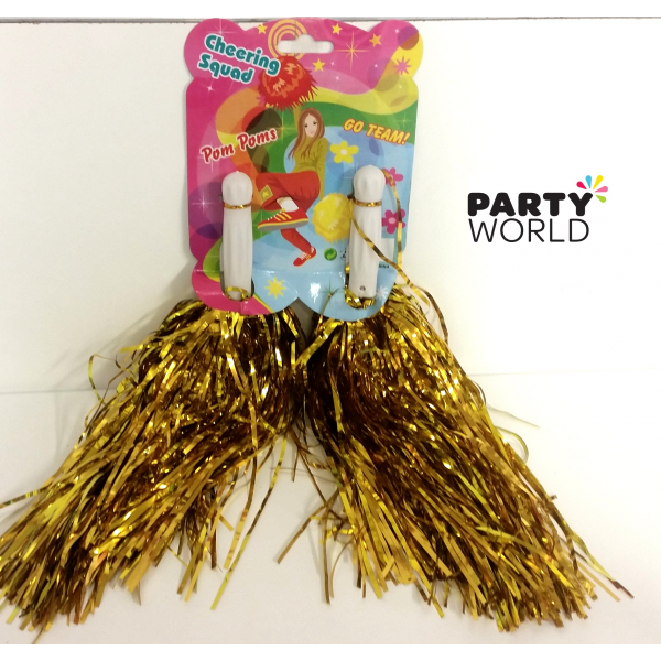 Gold Pom Poms for Team Sports, Sports Day, Carnivals, Interschool, AfterPay