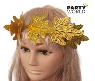 golden wreath headband