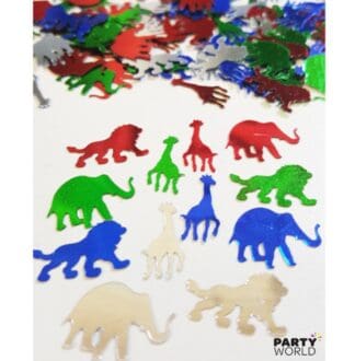 jungle party scatters confetti