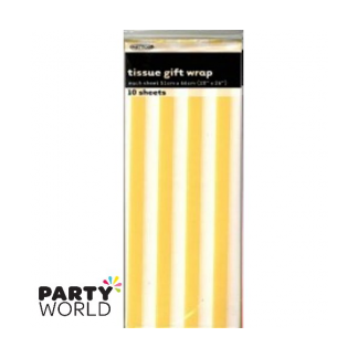 Tissue Stripes Gift Wrap - Yellow (10 Sheets)