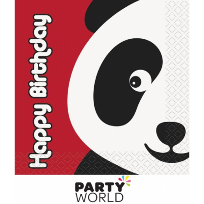 Birthday Panda Beverage Napkins (16pk)