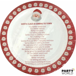 Santa Carol Paper Dinner Plates (10pk)