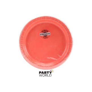 Coral Paper Side Plates (24pk)