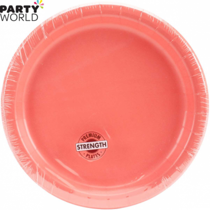 Coral Paper Lunch Plates (24pk)