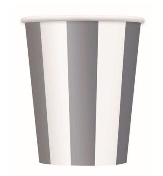 silver striped cups