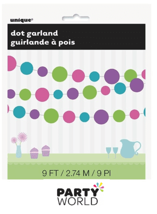 pastel dots paper garland