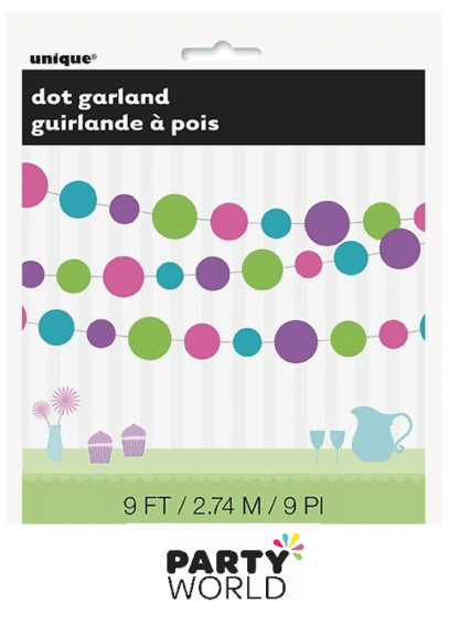pastel dots paper garland
