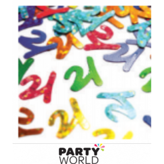 21st Multicolour Holographic Foil Confetti (14g)