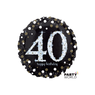 Sparkling 40th Birthday Foil Balloon