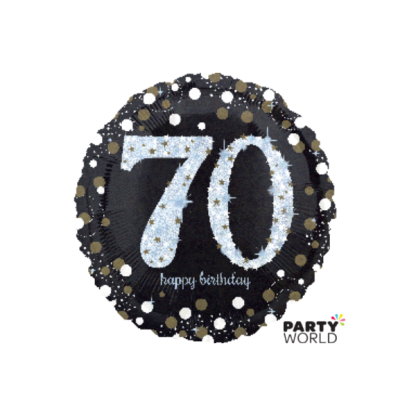 Sparkling 70th Birthday Foil Balloon